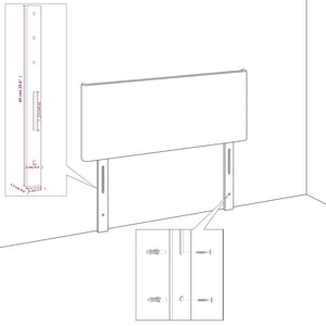 Κεφαλάρι Κρεβατιού Σκούρο Καφέ 90x5x118/128 εκ. Ύφασμα - PAKOBAZAAR