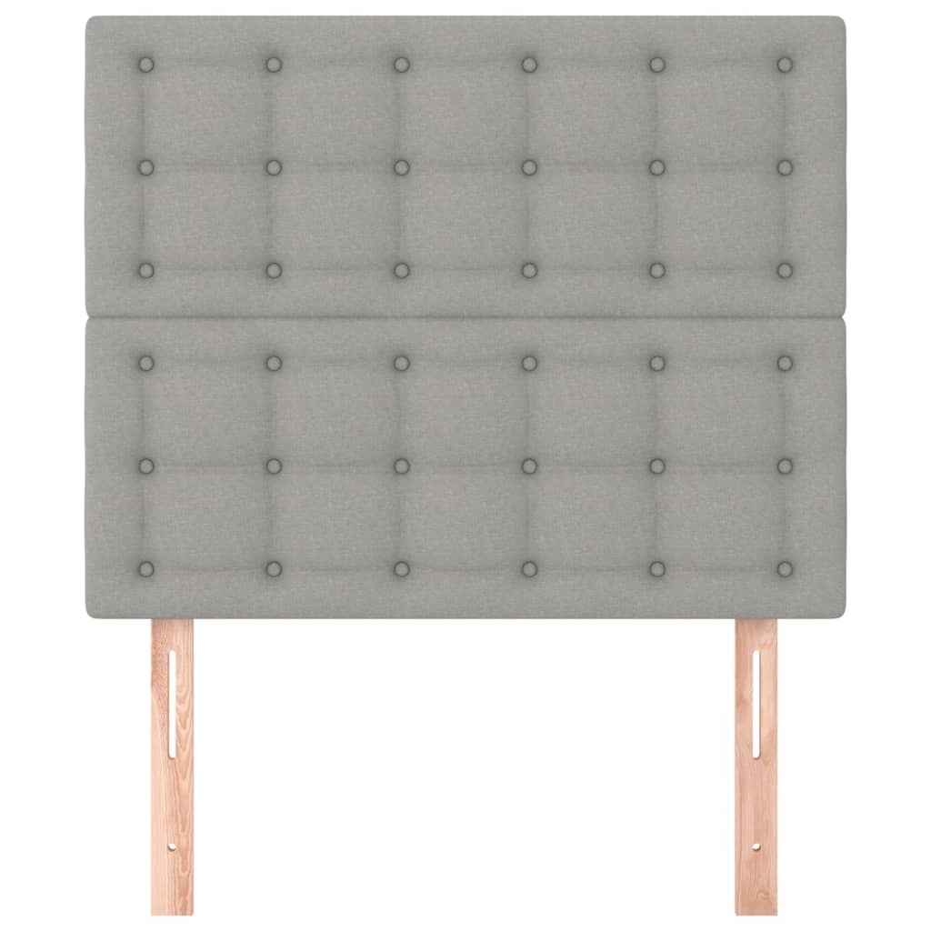 Κεφαλάρι Ανοιχτό Γκρι 100x5x118/128 εκ. Ύφασμα - Pakobazaar