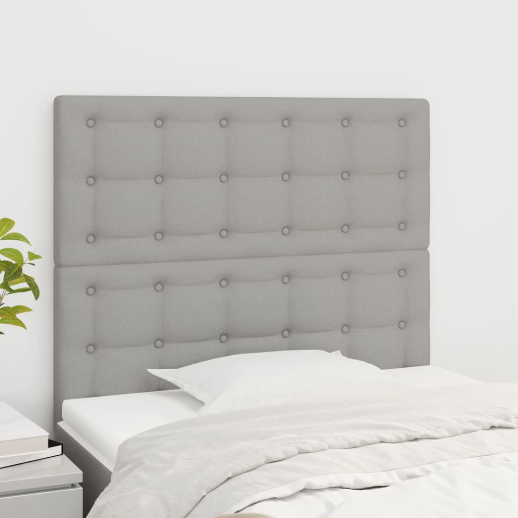 Κεφαλάρι Ανοιχτό Γκρι 100x5x118/128 εκ. Ύφασμα - Pakobazaar