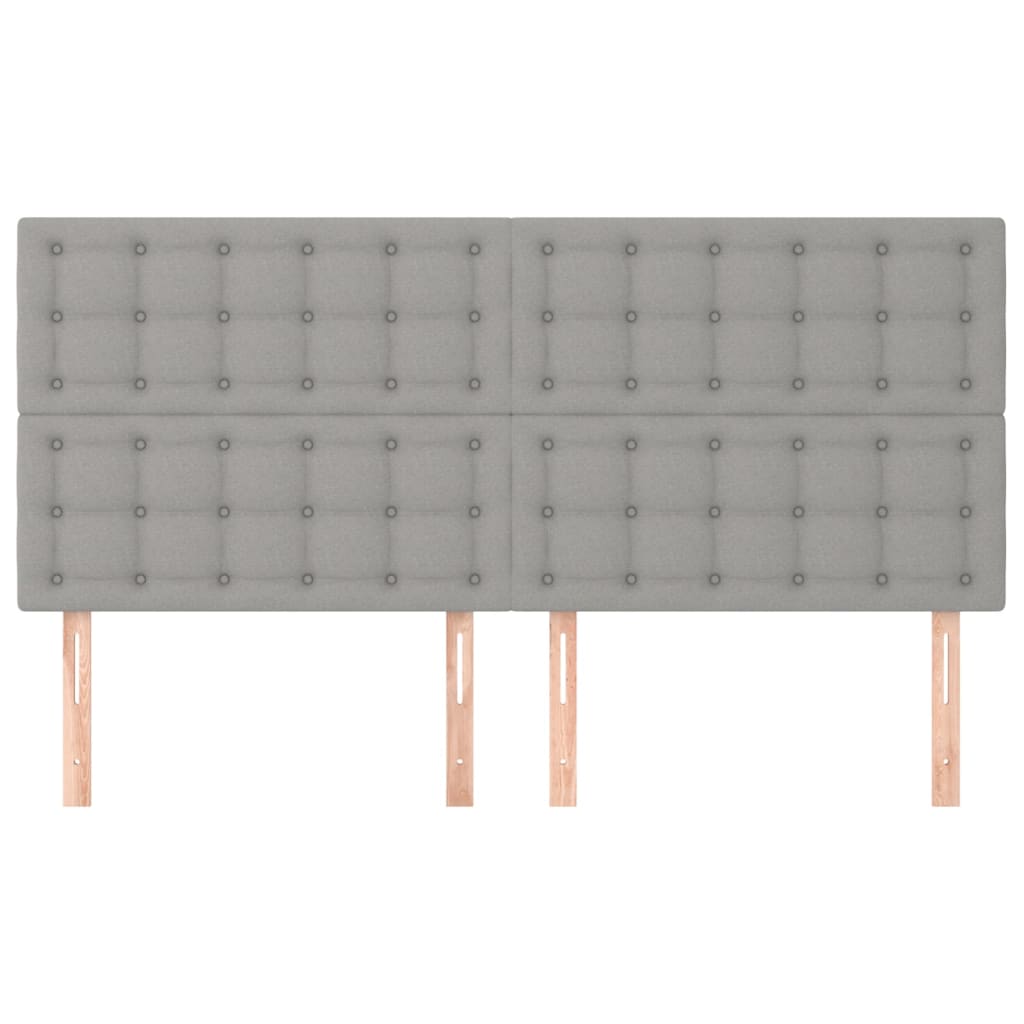 Κεφαλάρι Ανοιχτό Γκρι 160x5x118/128 εκ. Ύφασμα - PAKOBAZAAR