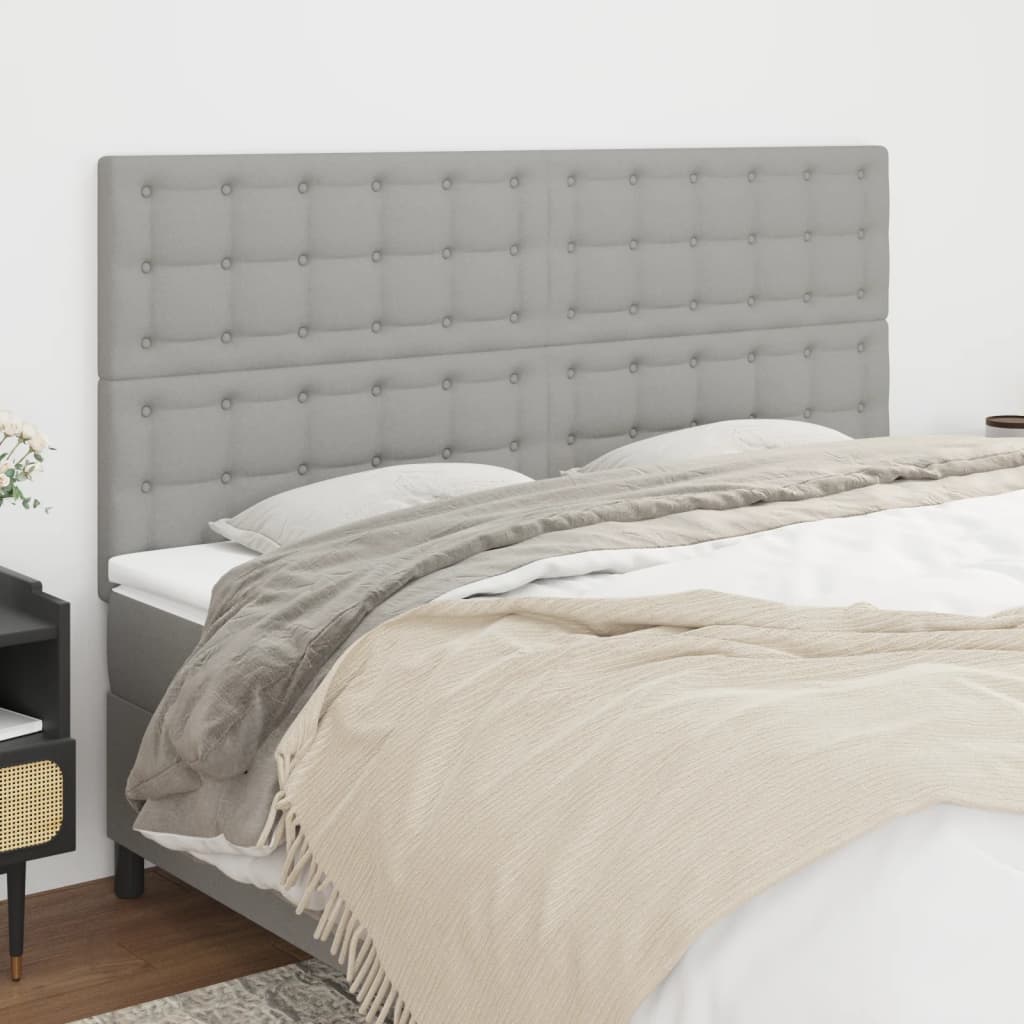 Κεφαλάρι Ανοιχτό Γκρι 160x5x118/128 εκ. Ύφασμα - PAKOBAZAAR