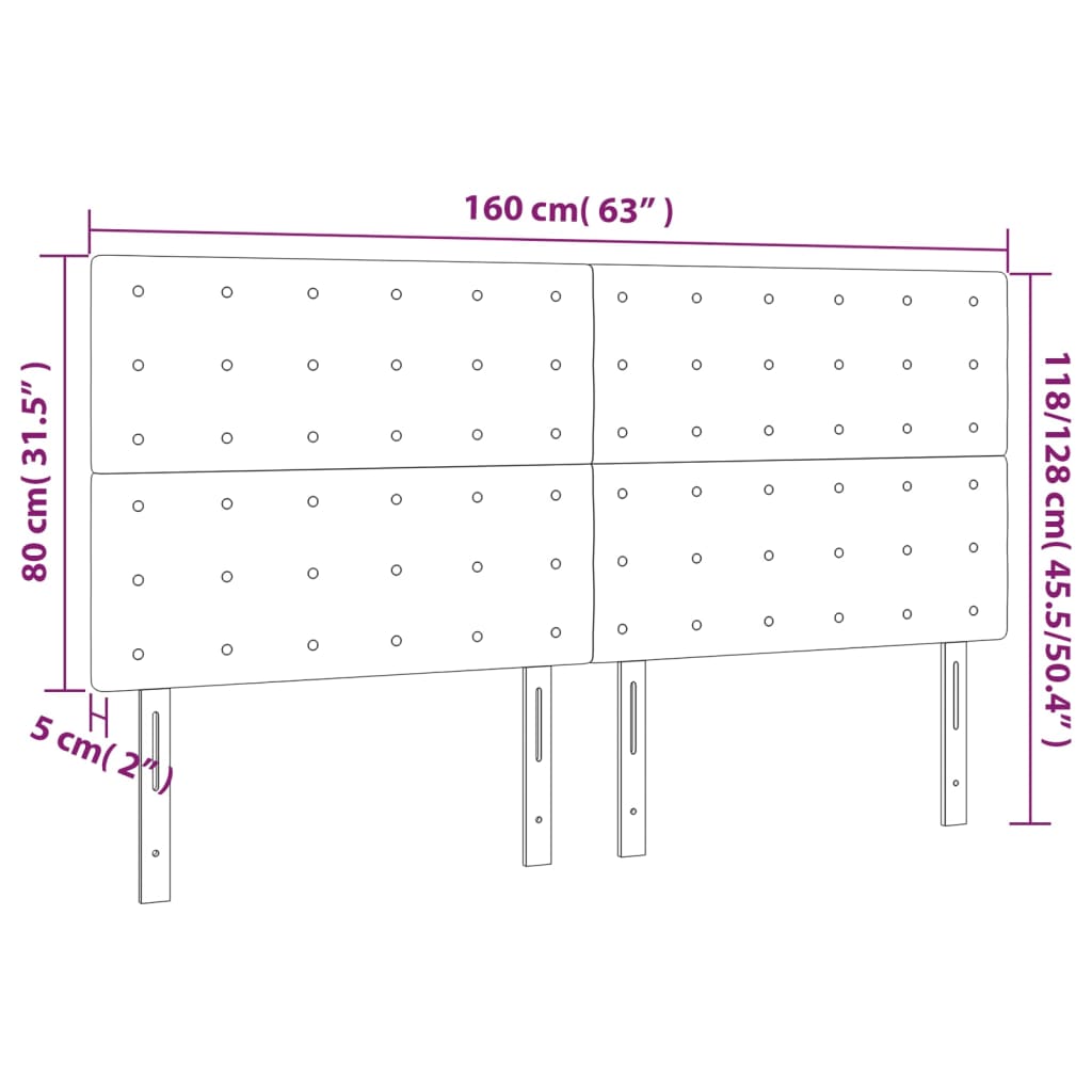 Κεφαλάρι Πράσινο 160x5x118/128 εκ. Ύφασμα