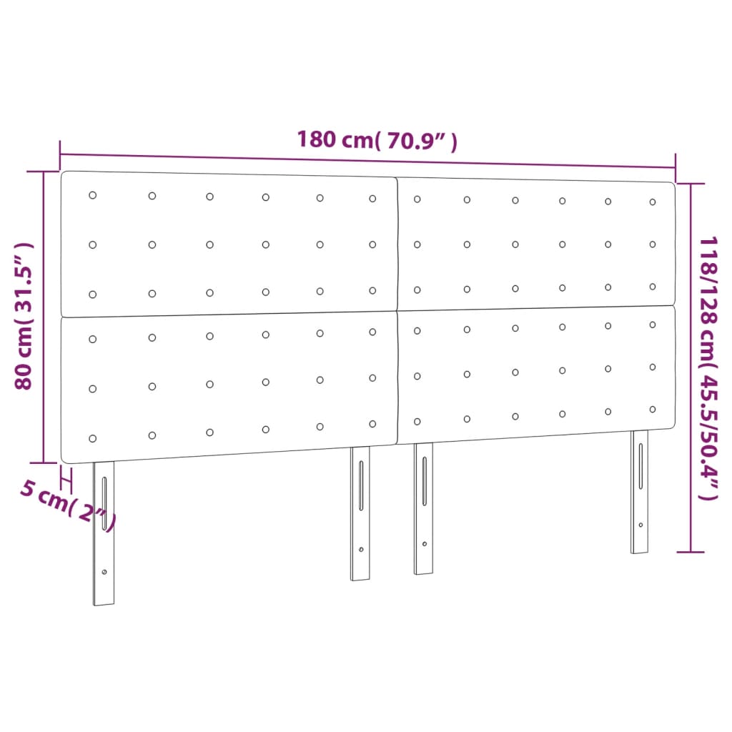 Κεφαλάρι Κρεβατιού Μπεζ 180x5x118/128 εκ. Ύφασμα - PAKOBAZAAR