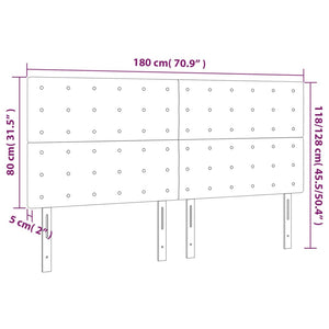 Κεφαλάρι Κρεβατιού Μπεζ 180x5x118/128 εκ. Ύφασμα - PAKOBAZAAR