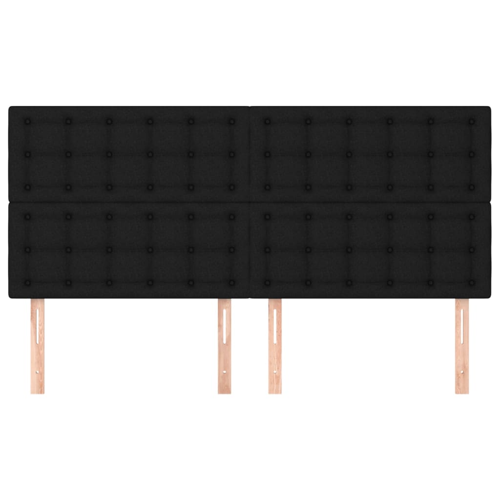 Κεφαλάρι Μαύρο 200x5x118/128 εκ. Ύφασμα - PAKOBAZAAR