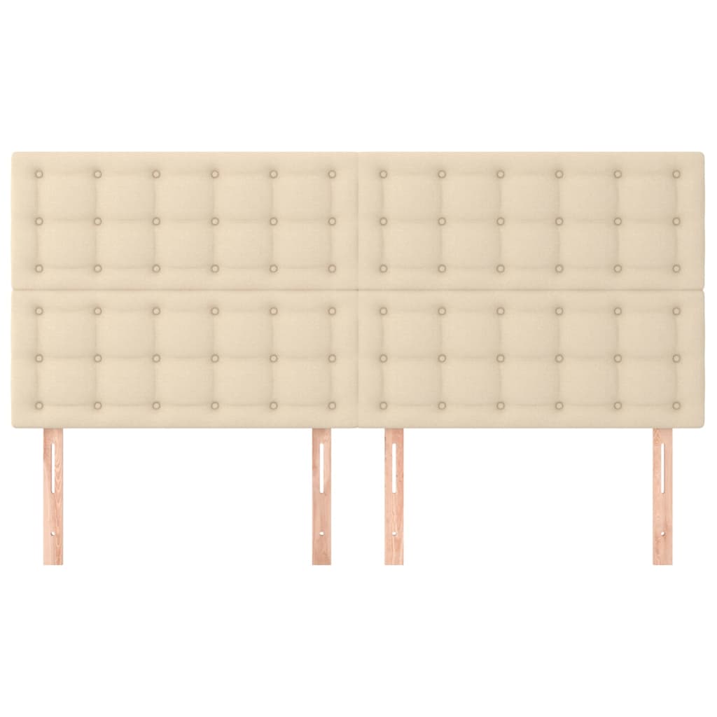 Κεφαλάρι Κρεμ Ύφασμα 200x5x118/128 εκ. - PAKOBAZAAR