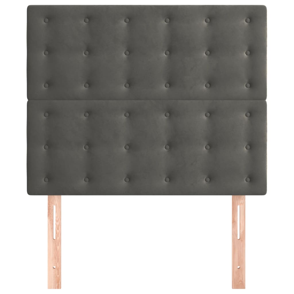 Κεφαλάρι Σκούρο Γκρι Βελούδινο 90x5x118/128 εκ. - PAKOBAZAAR