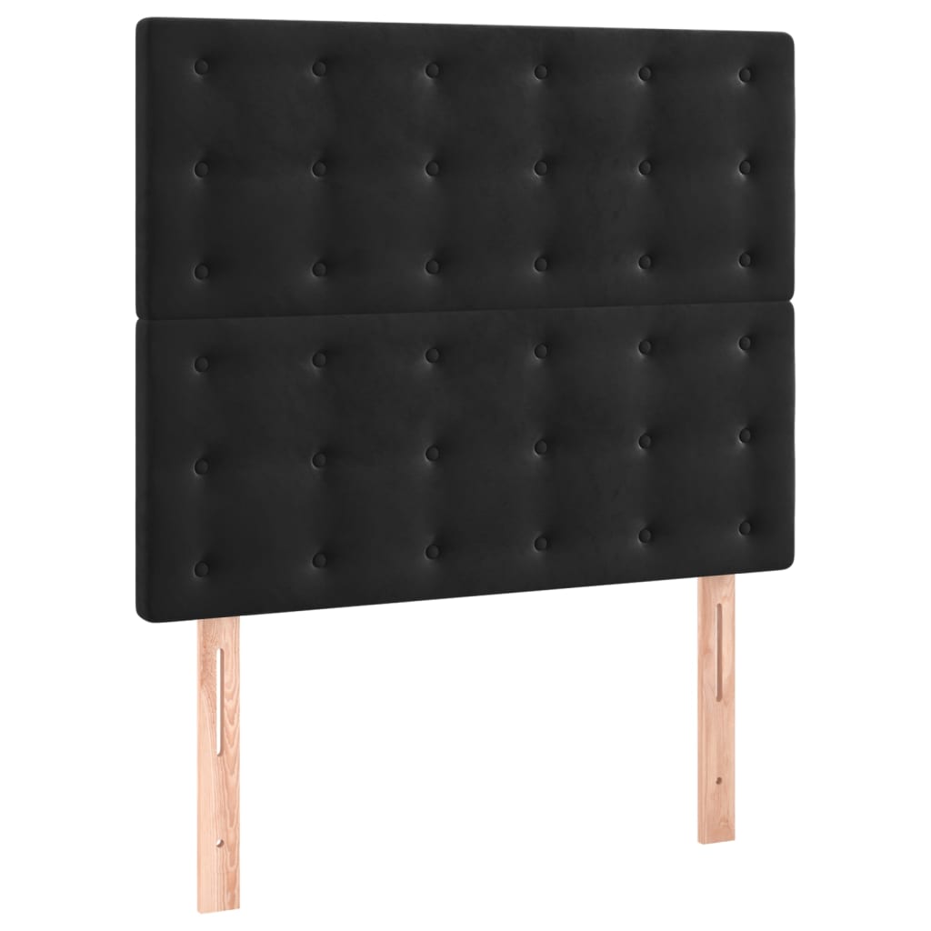 Κεφαλάρι Μαύρο Βελούδινο 90x5x118/128 εκ. - Pakobazaar