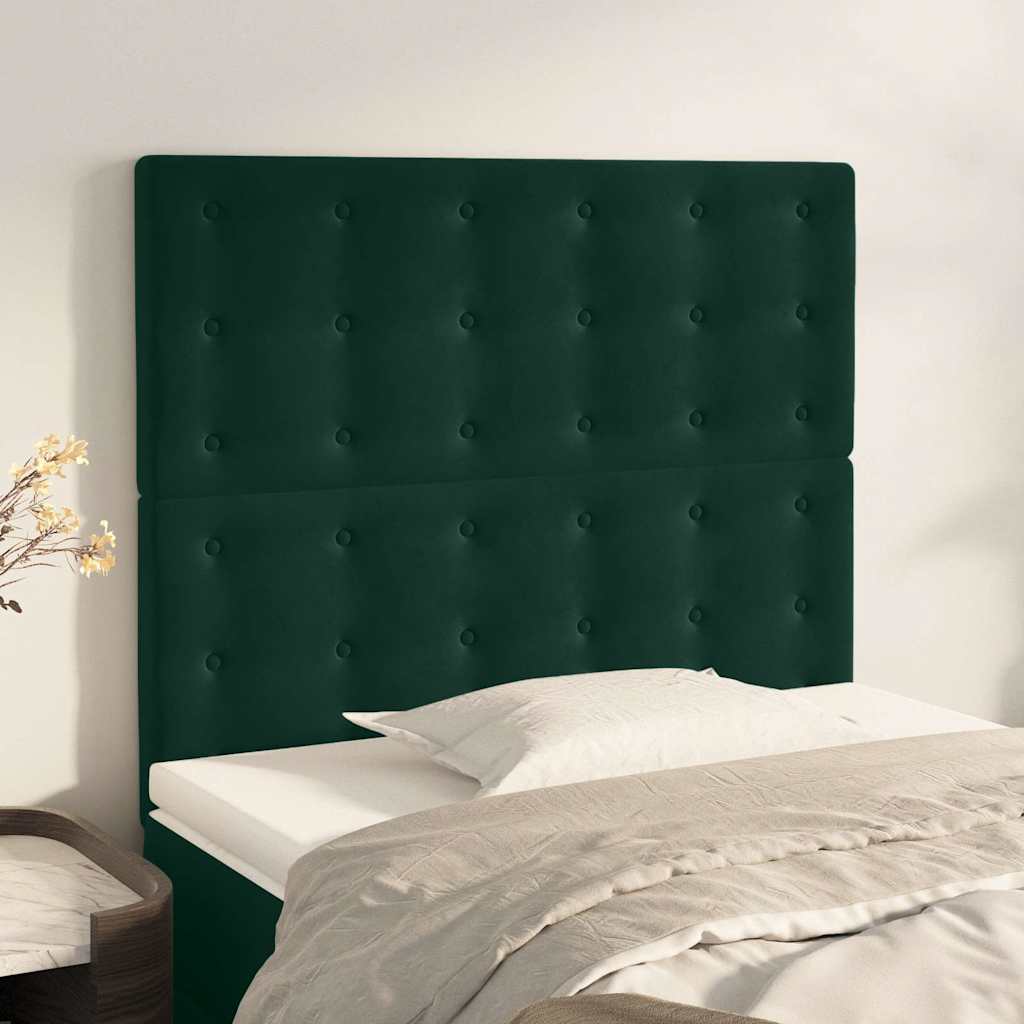 Κεφαλάρι Σκούρο Πράσινο Βελούδινο 90x5x118/128 εκ. - PAKOBAZAAR