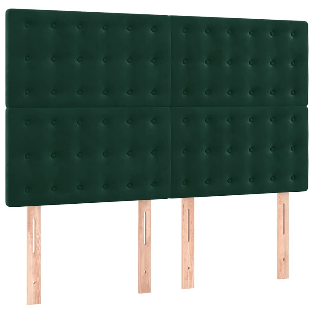 Κεφαλάρι Σκούρο Πράσινο Βελούδινο 144x5x118/128 εκ. - PAKOBAZAAR
