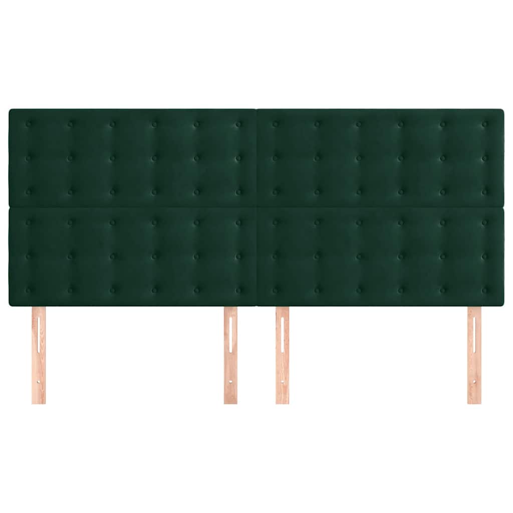 Κεφαλάρι Σκούρο Πράσινο Βελούδινο 160x5x118/128 εκ. - PAKOBAZAAR