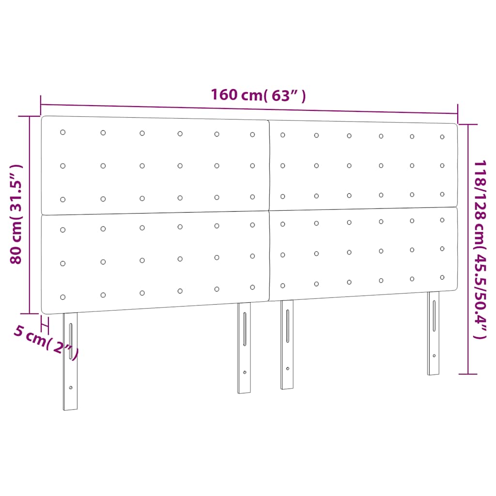 Κεφαλάρι Σκούρο Πράσινο Βελούδινο 160x5x118/128 εκ. - PAKOBAZAAR