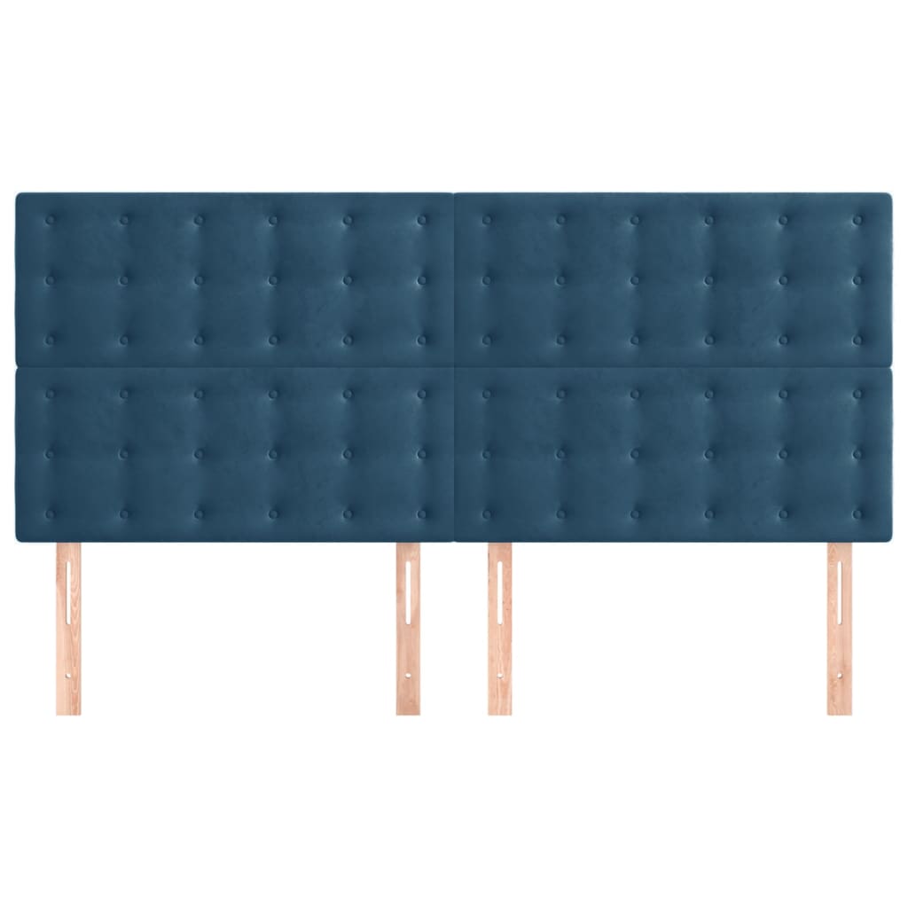 Κεφαλάρι Σκούρο Μπλε Βελούδινο 160x5x118/128 εκ. - PAKOBAZAAR