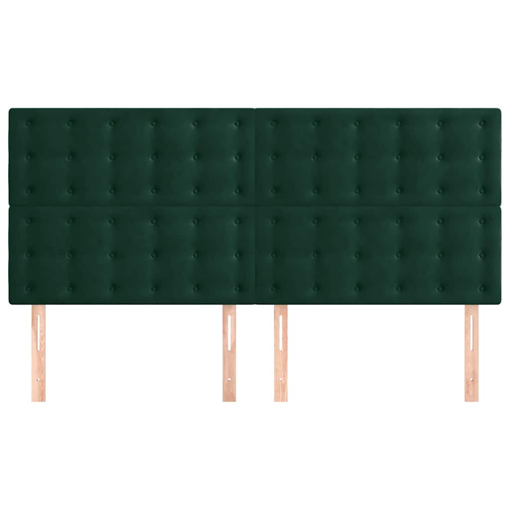 Κεφαλάρι Σκούρο Πράσινο Βελούδινο 180x5x118/128 εκ. - PAKOBAZAAR