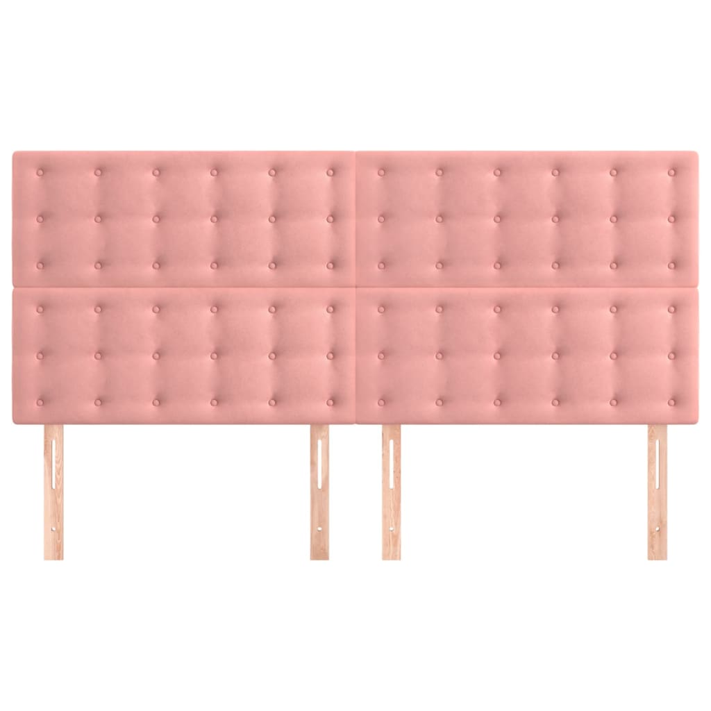 Κεφαλάρι Ροζ Βελούδινο 180x5x118/128 εκ. - PAKOBAZAAR