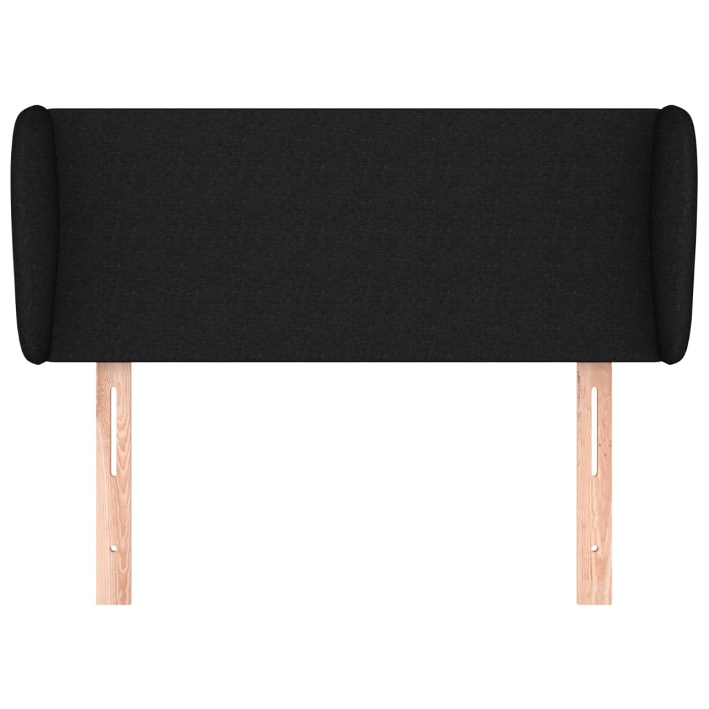 Κεφαλάρι με Πτερύγια Μαύρο 83 x 23 x 78/88 εκ. Υφασμάτινο - PAKOBAZAAR