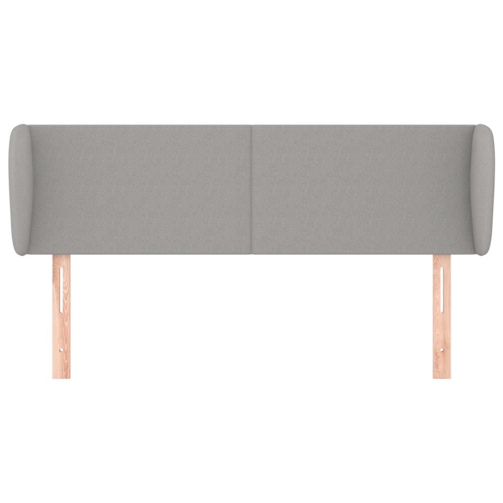 Κεφαλάρι με Πτερύγια Ανοιχτό Γκρι 147x23x78/88 εκ. Υφασμάτινο - PAKOBAZAAR
