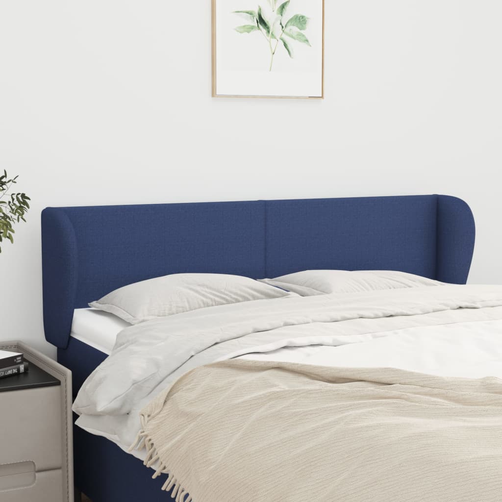 Κεφαλάρι με Πτερύγια Μπλε 147 x 23 x 78/88 εκ. Υφασμάτινο - PAKOBAZAAR
