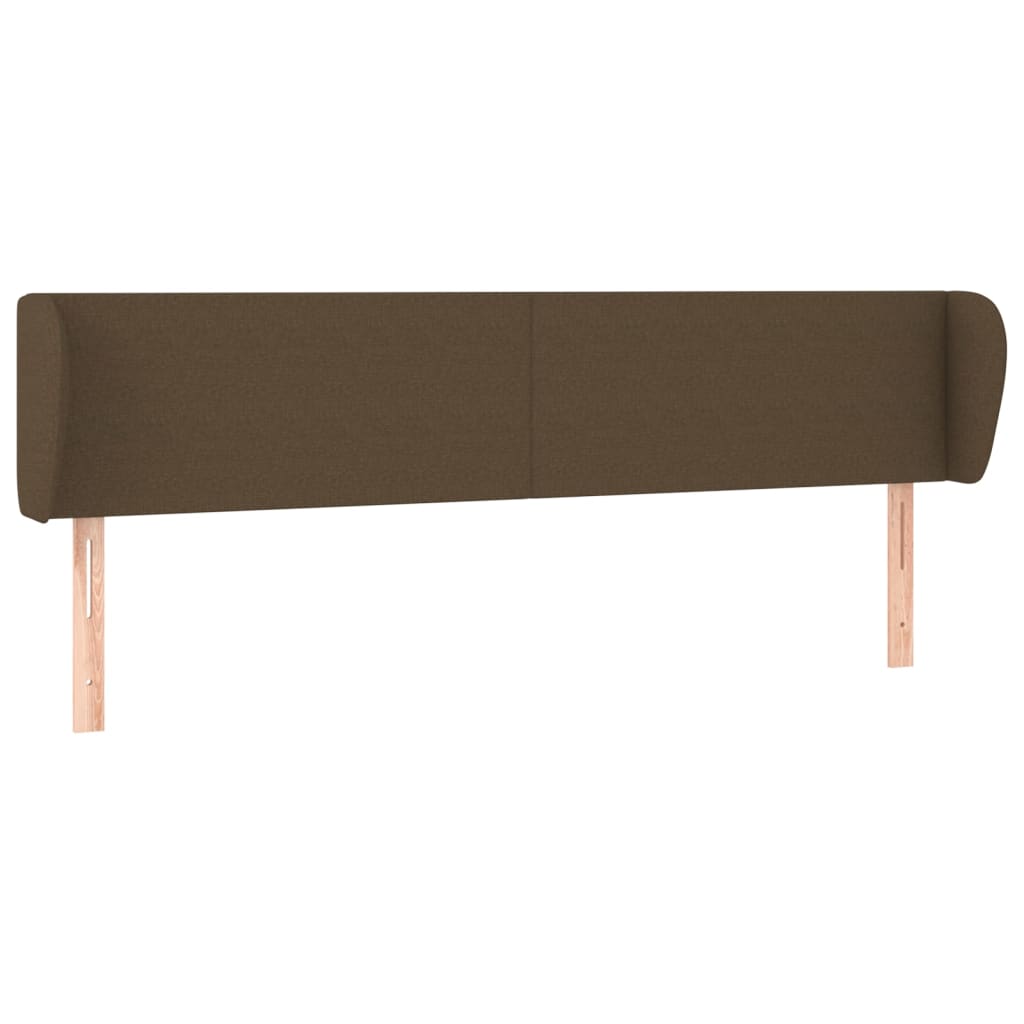 Κεφαλάρι με Πτερύγια Σκούρο Καφέ 163x23x78/88 εκ. Υφασμάτινο - PAKOBAZAAR