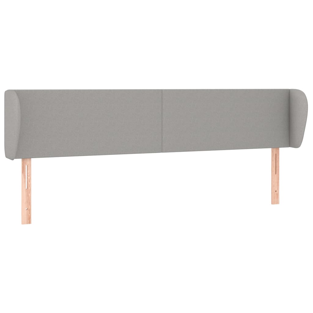 Κεφαλάρι με Πτερύγια Ανοιχτό Γκρι 183x23x78/88 εκ. Υφασμάτινο - Pakobazaar