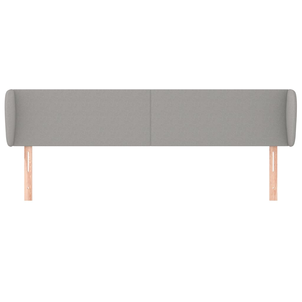 Κεφαλάρι με Πτερύγια Ανοιχτό Γκρι 183x23x78/88 εκ. Υφασμάτινο - Pakobazaar