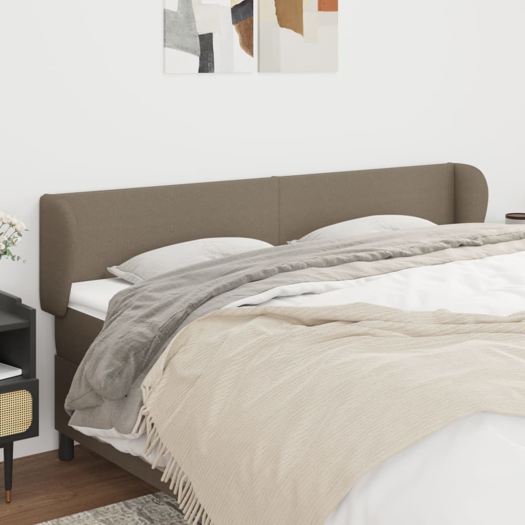 Κεφαλάρι με Πτερύγια Taupe 183x23x78/88 εκ. Υφασμάτινο - PAKOBAZAAR