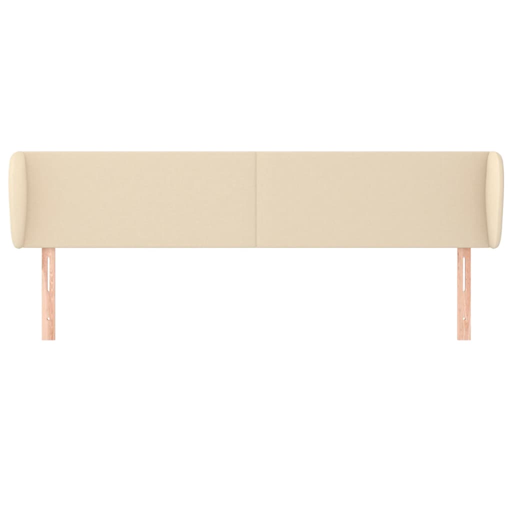 Κεφαλάρι με Πτερύγια Κρεμ 183x23x78/88 εκ. Υφασμάτινο - PAKOBAZAAR