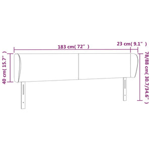 Κεφαλάρι με Πτερύγια Μπλε 183x23x78/88 εκ. Υφασμάτινο - PAKOBAZAAR