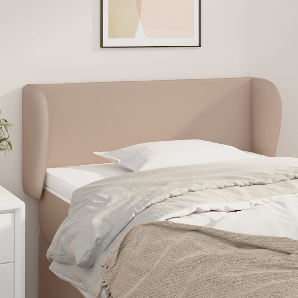 Κεφαλάρι με Πτερύγια Καπουτσίνο 93x23x78/88 εκ. Συνθετικό Δέρμα - PAKOBAZAAR