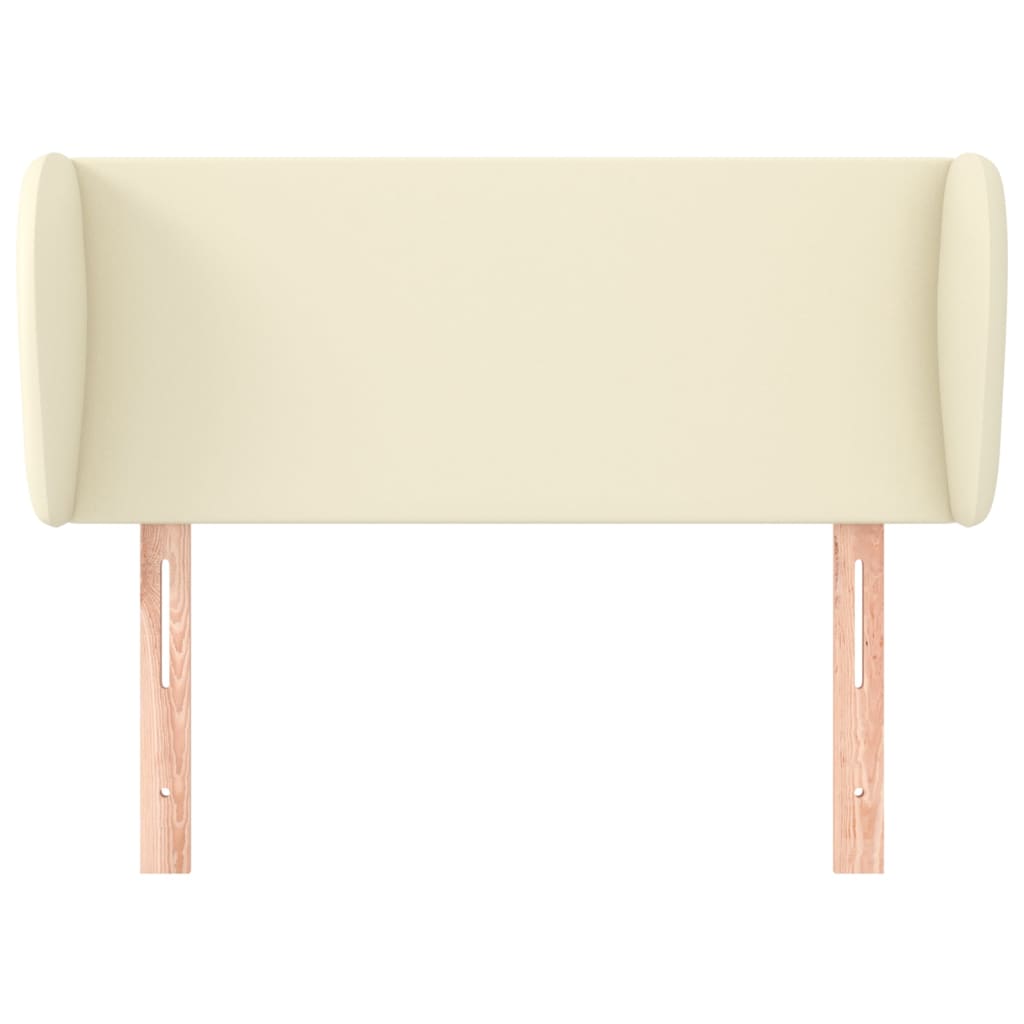 Κεφαλάρι με Πτερύγια Κρεμ 103x23x78/88 εκ. Συνθετικό Δέρμα - PAKOBAZAAR