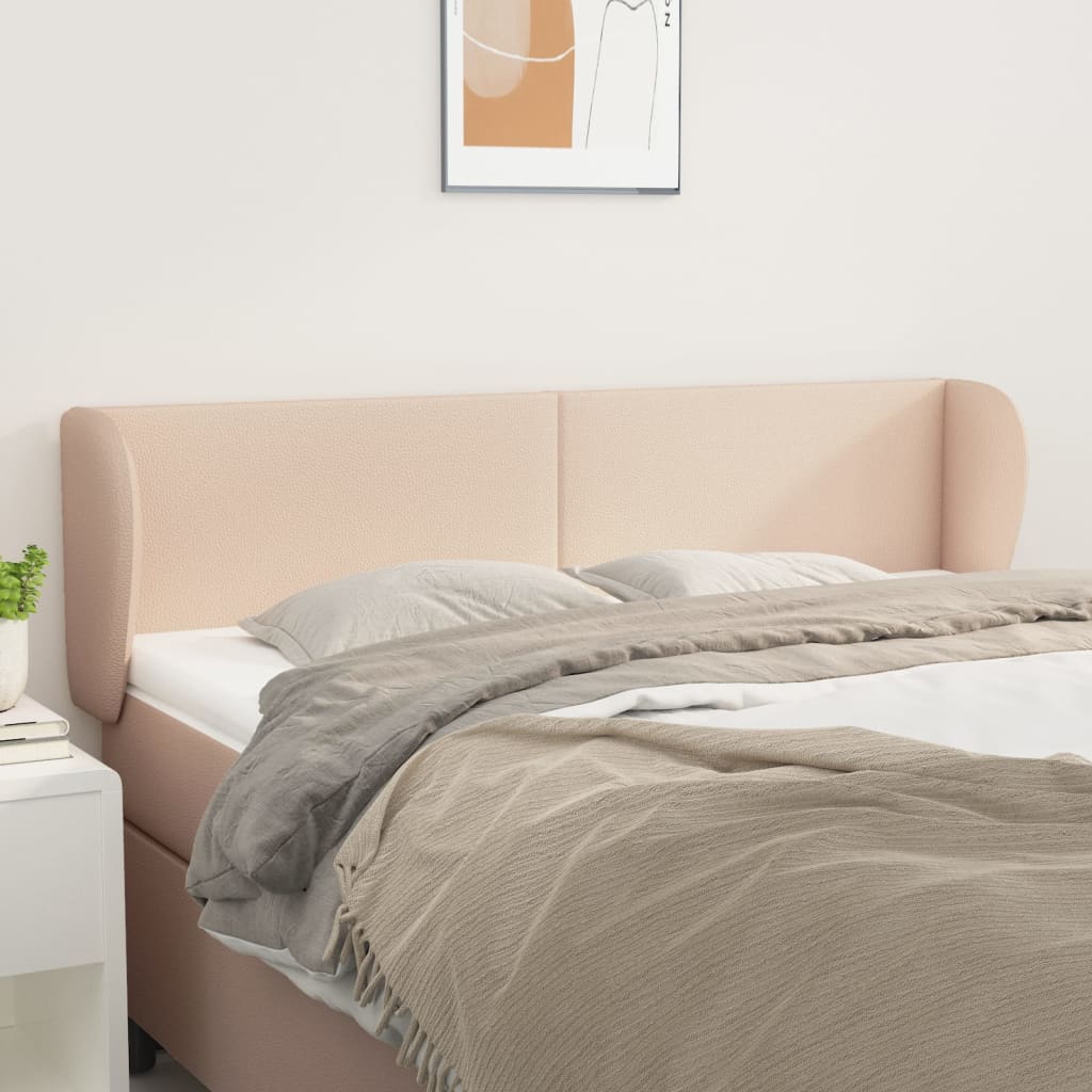 Κεφαλάρι με Πτερύγια Καπουτσίνο 147x23x78/88εκ. Συνθετικό Δέρμα - PAKOBAZAAR