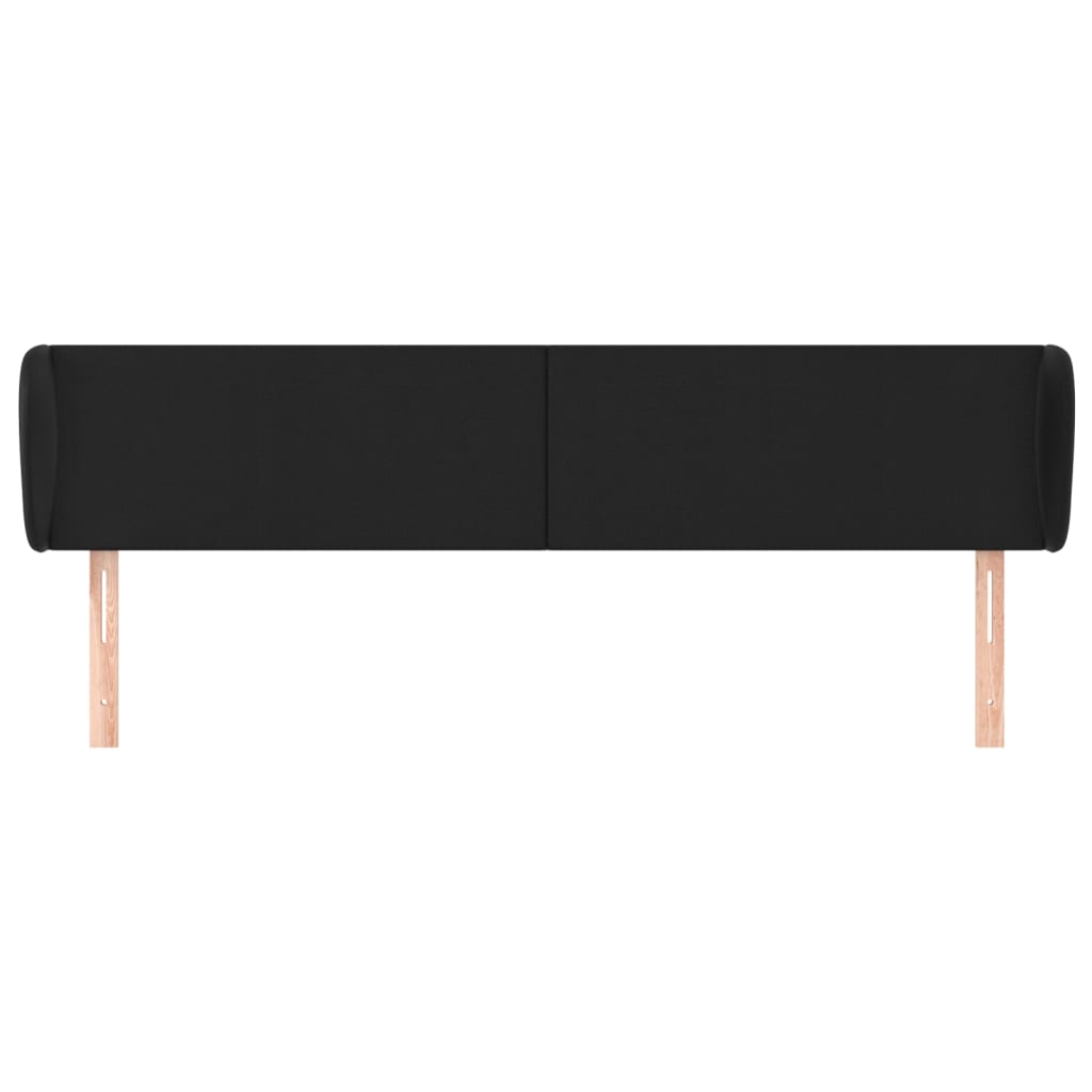 Κεφαλάρι με Πτερύγια Μαύρο 163x23x78/88 εκ. Συνθετικό Δέρμα - PAKOBAZAAR