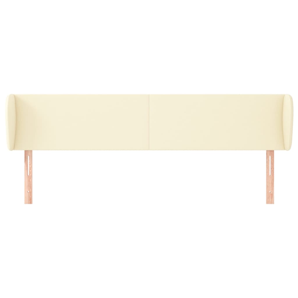 Κεφαλάρι με Πτερύγια Κρεμ 203x23x78/88 εκ. Συνθετικό Δέρμα - PAKOBAZAAR