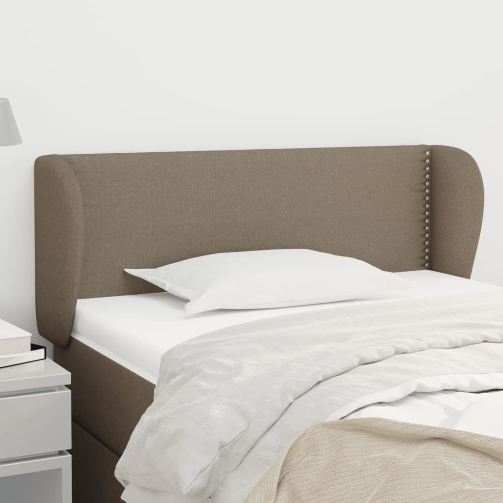 Κεφαλάρι με Πτερύγια Taupe 93x23x78/88 εκ. Υφασμάτινο - PAKOBAZAAR