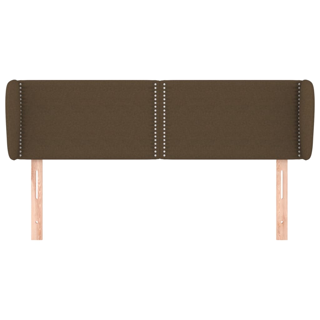 Κεφαλάρι με Πτερύγια Σκούρο Καφέ 147 x 23 x 78/88εκ. Υφασμάτινο - PAKOBAZAAR