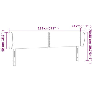Κεφαλάρι με Πτερύγια Μπλε 147 x 23 x 78/88 εκ. Υφασμάτινο - PAKOBAZAAR