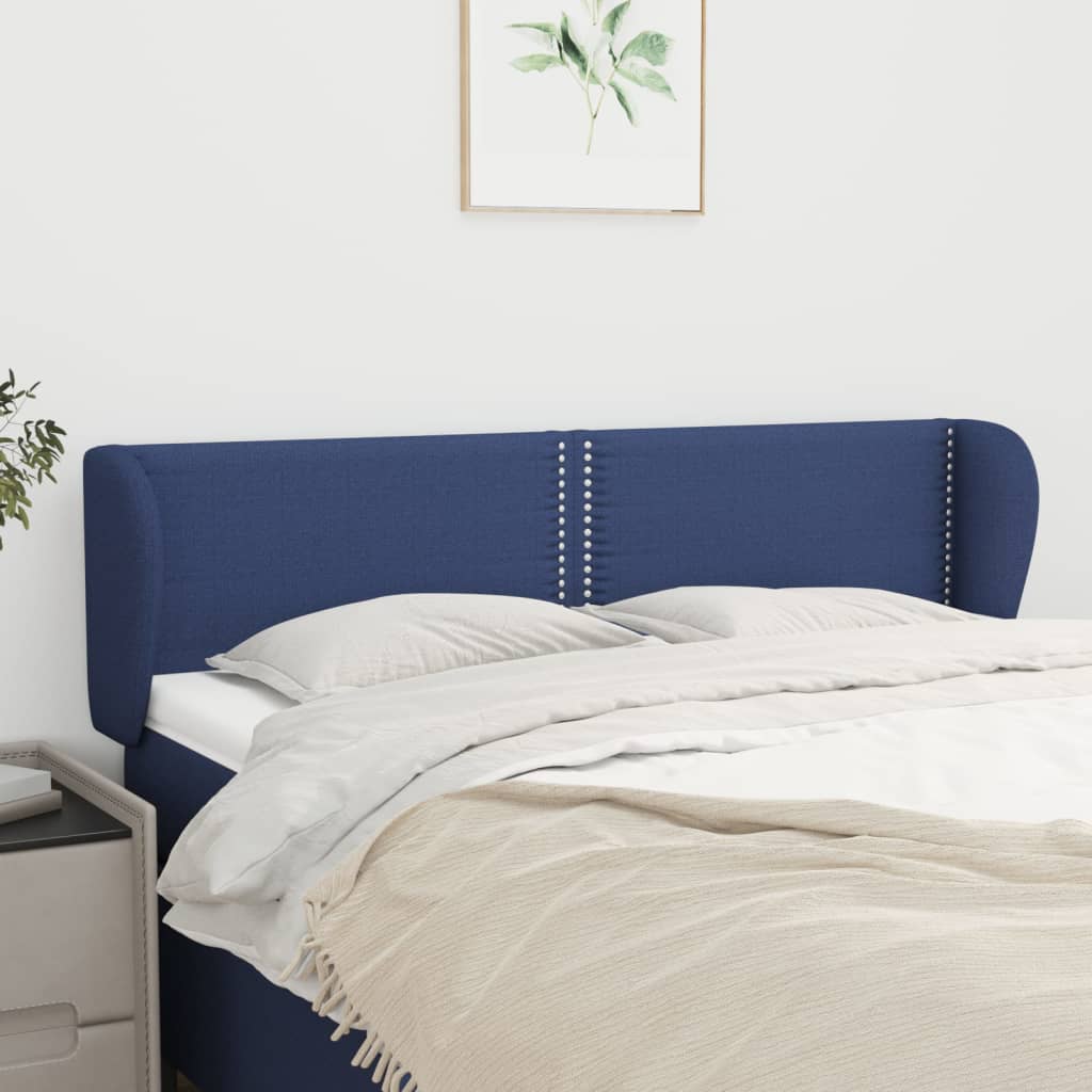 Κεφαλάρι με Πτερύγια Μπλε 147 x 23 x 78/88 εκ. Υφασμάτινο - PAKOBAZAAR