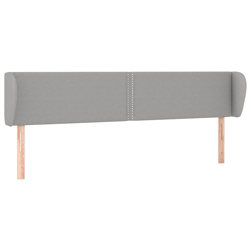 Κεφαλάρι με Πτερύγια Ανοιχτό Γκρι 163x23x78/88 εκ. Υφασμάτινο - Pakobazaar