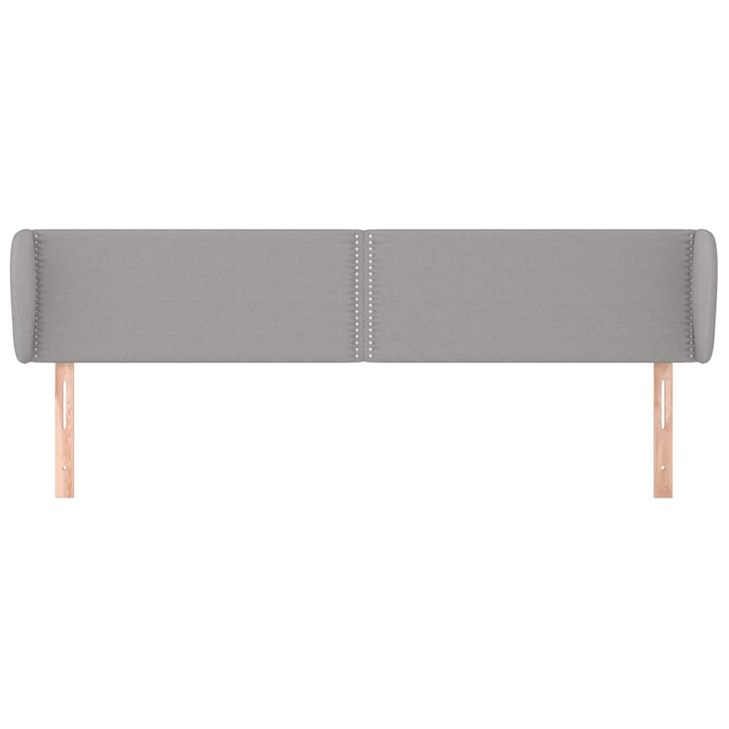 Κεφαλάρι με Πτερύγια Ανοιχτό Γκρι 163x23x78/88 εκ. Υφασμάτινο - Pakobazaar
