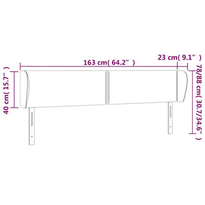 Κεφαλάρι με Πτερύγια Μπλε 163x23x78/88 εκ. Υφασμάτινο