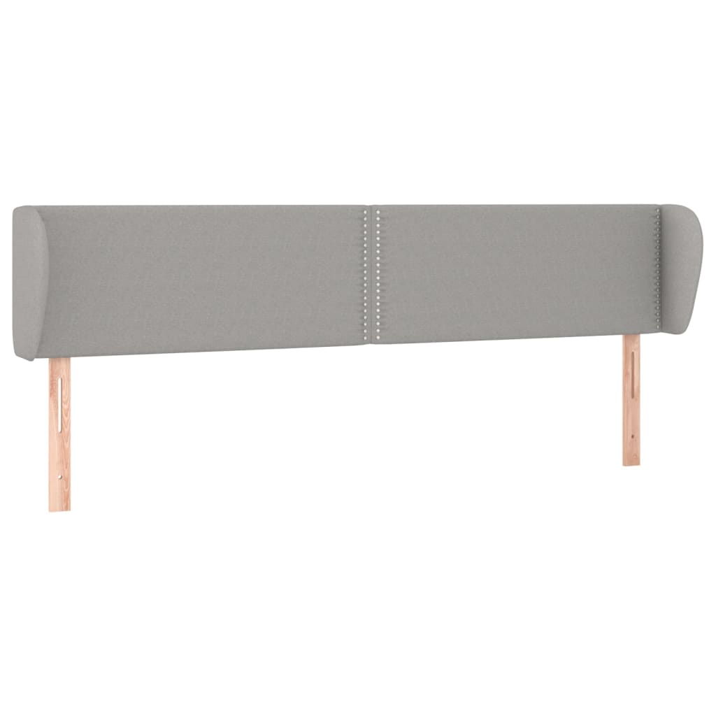 Κεφαλάρι με Πτερύγια Ανοιχτό Γκρι 183x23x78/88 εκ. Υφασμάτινο - PAKOBAZAAR