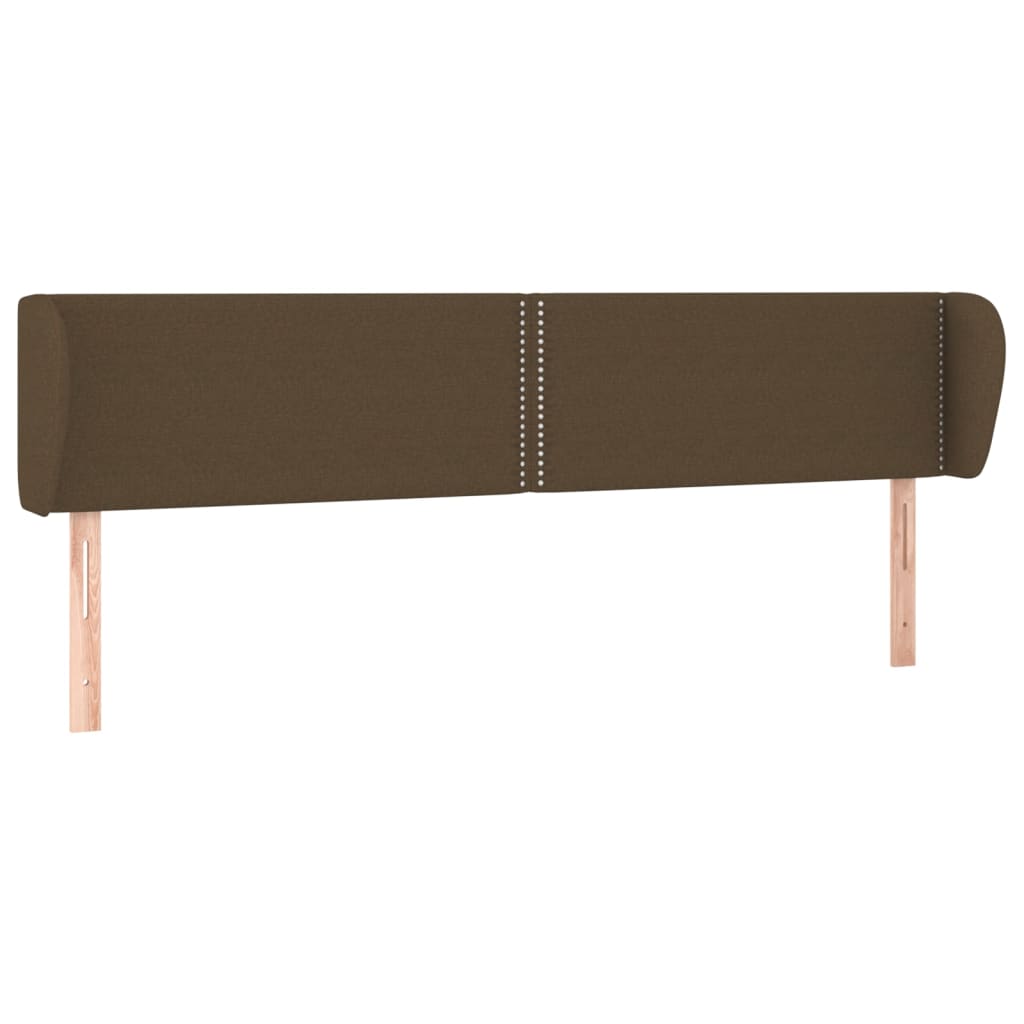 Κεφαλάρι με Πτερύγια Σκούρο Καφέ 183x23x78/88 εκ. Υφασμάτινο - PAKOBAZAAR