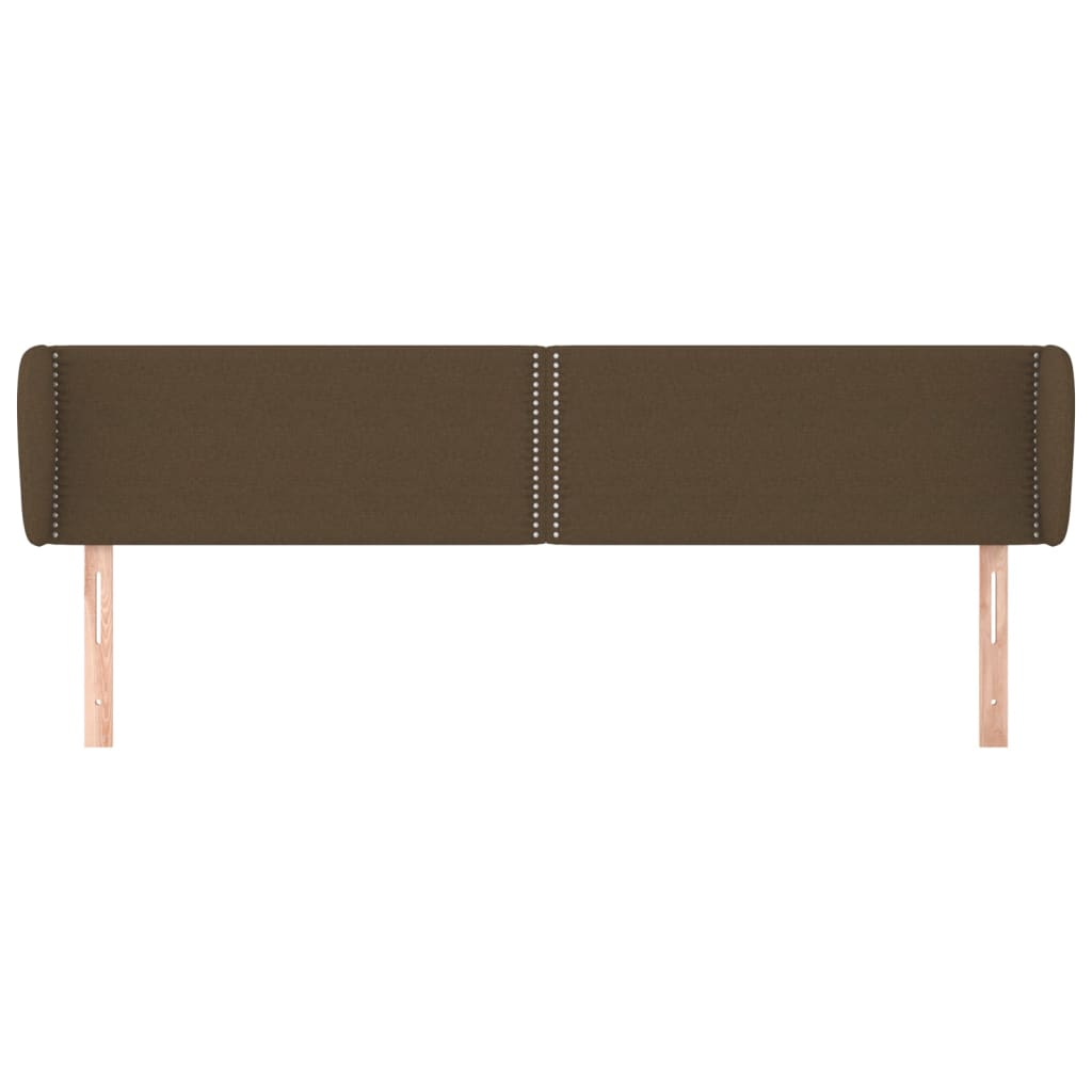 Κεφαλάρι με Πτερύγια Σκούρο Καφέ 183x23x78/88 εκ. Υφασμάτινο - PAKOBAZAAR
