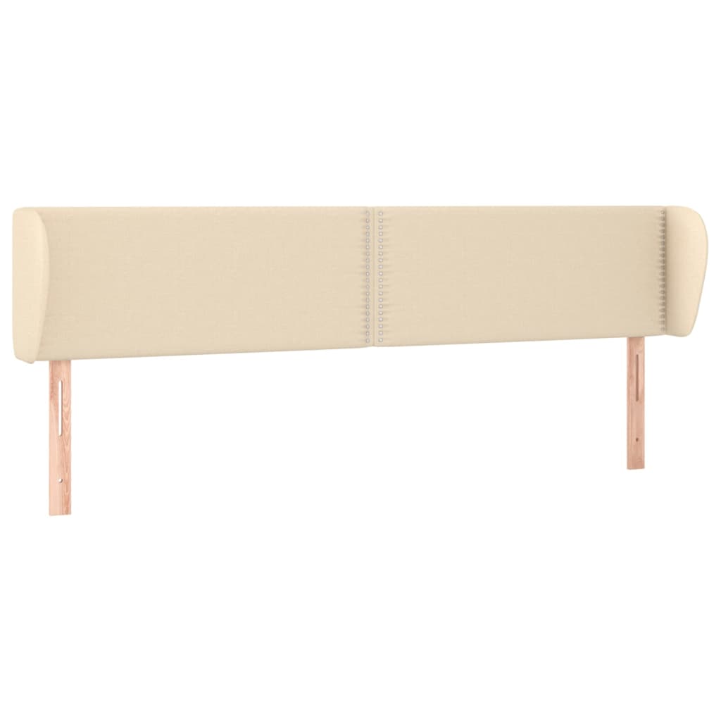 Κεφαλάρι με Πτερύγια Κρεμ 183x23x78/88 εκ. Υφασμάτινο - PAKOBAZAAR