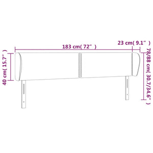 Κεφαλάρι με Πτερύγια Κρεμ 183x23x78/88 εκ. Υφασμάτινο - PAKOBAZAAR