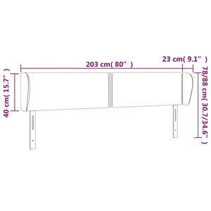 Κεφαλάρι με Πτερύγια Μπλε 203 x 23 x 78/88 εκ. Υφασμάτινο - PAKOBAZAAR