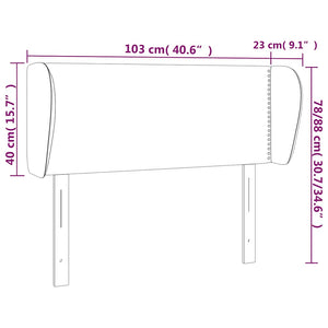 Κεφαλάρι με Πτερύγια Σκούρο Πράσινο 103x23x78/88 εκ. Βελούδινο - PAKOBAZAAR