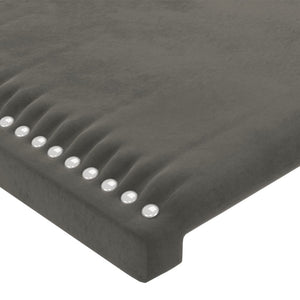 Κεφαλάρι με Πτερύγια Σκούρο Γκρι 147x23x78/88 εκ. Βελούδινο - PAKOBAZAAR