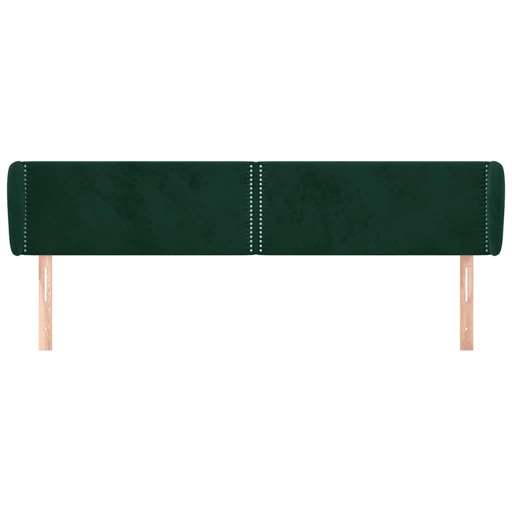 Κεφαλάρι με Πτερύγια Σκούρο Πράσινο 183x23x78/88 εκ. Βελούδινο - PAKOBAZAAR