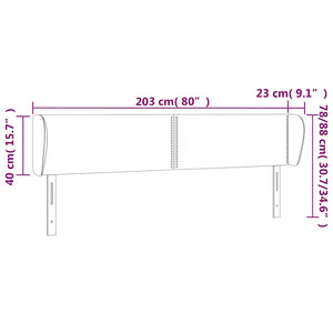 Κεφαλάρι με Πτερύγια Σκούρο Πράσινο 203x23x78/88 εκ. Βελούδινο - PAKOBAZAAR